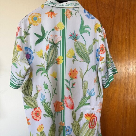 Ostroy Resort Shirt Cactus Flower Size L EUC - Picture 2 of 2